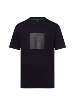 BOSS Green Koszulka męska - Logo Rib Mężczyźni Bawełna granatowy nadruk ze sklepu vangraaf w kategorii T-shirty męskie - zdjęcie 180456686