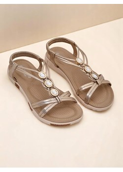 Royalfashion Damskie sandały z ozdobami Menmi ze sklepu royalfashion.pl w kategorii Sandały damskie - zdjęcie 180456726