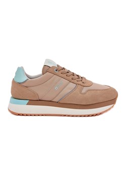 Zamszowe Sneakersy Damskie Big Star RR274A048 HI-POLY System Ciemnobeżowe beżowy ze sklepu ButyModne.pl w kategorii Buty sportowe damskie - zdjęcie 180457656