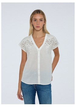 Pepe Jeans Koszulka &quot;Nicola&quot; w kolorze białym ze sklepu Limango Polska w kategorii Bluzki damskie - zdjęcie 180459355