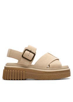 Clarks Sandały Evamar Wish 26181202 Beżowy ze sklepu MODIVO w kategorii Sandały damskie - zdjęcie 180459396