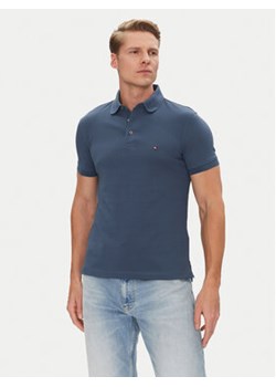Tommy Hilfiger Polo 1985 MW0MW17771 Niebieski Slim Fit ze sklepu MODIVO w kategorii T-shirty męskie - zdjęcie 180459399
