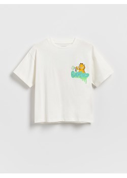 Reserved - T-shirt GARFIELD - złamana biel ze sklepu Reserved w kategorii T-shirty chłopięce - zdjęcie 180459775