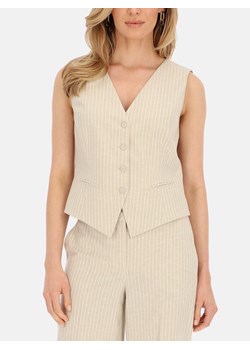 Elegancka beżowa kamizelka damska Potis & Verso Jesica ze sklepu Eye For Fashion w kategorii Kamizelki damskie - zdjęcie 180461729