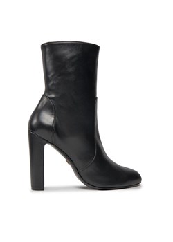 Botki Stuart Weitzman Vida 100 Zip Bootie SG232 Czarny ze sklepu MODIVO w kategorii Botki - zdjęcie 180518625