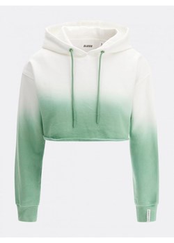 Damska bluza dresowa nierozpinana z kapturem GUESS ANISE CROP HOODIE ze sklepu Sportstylestory.com w kategorii Bluzy damskie - zdjęcie 181032019