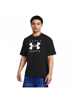 Męski t-shirt z nadrukiem Under Armour UA M Hw Os Branded Ss - czarny ze sklepu Sportstylestory.com w kategorii T-shirty męskie - zdjęcie 181032069