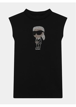 Karl Lagerfeld Kids Sukienka codzienna Z30076 S Czarny Regular Fit ze sklepu MODIVO w kategorii Sukienki dziewczęce - zdjęcie 181032389