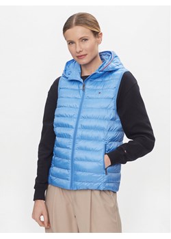 Tommy Hilfiger Bezrękawnik Global Stripe WW0WW40779 Niebieski Regular Fit ze sklepu MODIVO w kategorii Kamizelki damskie - zdjęcie 181032428
