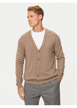 Sisley Kardigan 1041S600M Beżowy Regular Fit ze sklepu MODIVO w kategorii Swetry męskie - zdjęcie 181032639