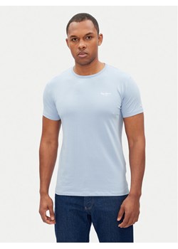 Pepe Jeans T-Shirt Original Basic PM508212 Błękitny Slim Fit ze sklepu MODIVO w kategorii T-shirty męskie - zdjęcie 181032807