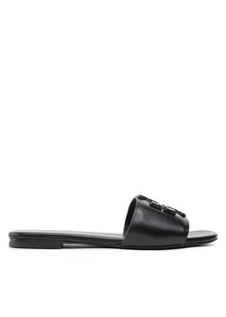 Tory Burch Klapki Double Stack Logo Slide 149466 Czarny ze sklepu MODIVO w kategorii Klapki damskie - zdjęcie 181033086