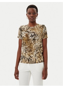 Marciano Guess Bluzka Blusa tatjana ss printed Brązowy Comfort Fit ze sklepu MODIVO w kategorii Bluzki damskie - zdjęcie 181033226