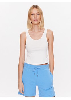 Tommy Hilfiger Top UW0UW04414 Biały Slim Fit - id: 0000302364664 - marki Tommy Hilfiger - 181033255 Tommy Hilfiger Top UW0UW04414 Biały Slim Fit ze sklepu MODIVO w kategorii Bluzki damskie - zdjęcie 181033255