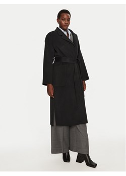 IVY OAK Płaszcz wełniany Celia IO111046 Czarny Loose Fit ze sklepu MODIVO w kategorii Płaszcze damskie - zdjęcie 181033405