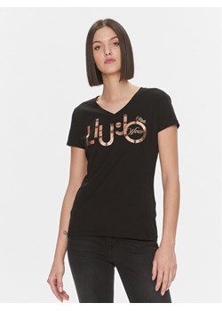Liu Jo T-Shirt MF3338 JS923 Czarny Regular Fit ze sklepu MODIVO w kategorii Bluzki damskie - zdjęcie 181033798