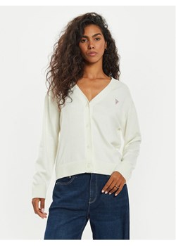 Guess Jeans Kardigan W4BR16 Z3HO2 Écru Regular Fit ze sklepu MODIVO w kategorii Swetry damskie - zdjęcie 181033888