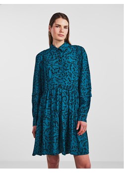 YAS Sukienka koszulowa 26030607 Niebieski Regular Fit ze sklepu MODIVO w kategorii Sukienki - zdjęcie 181034237