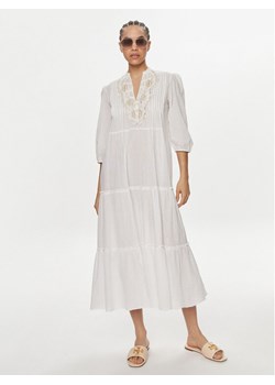 LOLA CASADEMUNT Sukienka letnia LS2416035 Biały Relaxed Fit ze sklepu MODIVO w kategorii Sukienki - zdjęcie 181034309