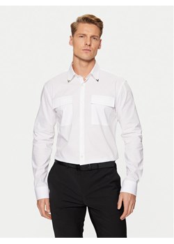 HUGO Koszula Ermetal 50534281 Biały Slim Fit ze sklepu MODIVO w kategorii Koszule męskie - zdjęcie 181034336