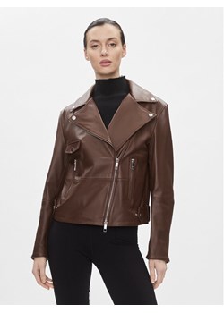 Boss Ramoneska Sajina 50505622 Brązowy Slim Fit ze sklepu MODIVO w kategorii Kurtki damskie - zdjęcie 181034488