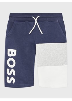 Boss Szorty sportowe J24826 D Granatowy Regular Fit ze sklepu MODIVO w kategorii Spodenki chłopięce - zdjęcie 181034535