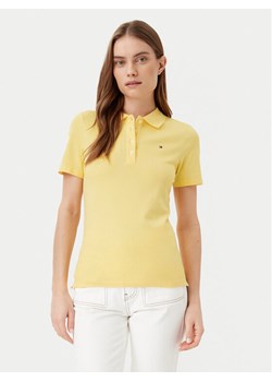 Tommy Hilfiger Polo 1985 WW0WW43225 Żółty Slim Fit ze sklepu MODIVO w kategorii Bluzki damskie - zdjęcie 181034735