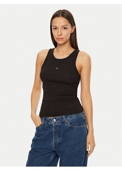 Calvin Klein Jeans Top J20J224762 Czarny Slim Fit ze sklepu MODIVO w kategorii Bluzki damskie - zdjęcie 181034846