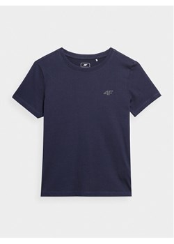 4F T-Shirt 4FJAW23TTSHM0795 Granatowy Regular Fit ze sklepu MODIVO w kategorii T-shirty chłopięce - zdjęcie 181035097
