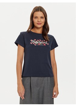 Pepe Jeans T-Shirt Ginny PL505945 Granatowy Regular Fit - id: 0000304416330 - marki Pepe Jeans - 181035167 Pepe Jeans T-Shirt Ginny PL505945 Granatowy Regular Fit ze sklepu MODIVO w kategorii Bluzki damskie - zdjęcie 181035167