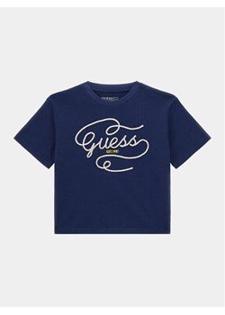 Guess T-Shirt J4RI18 K8HM4 Granatowy Regular Fit ze sklepu MODIVO w kategorii Bluzki dziewczęce - zdjęcie 181035186