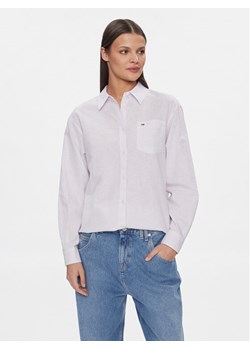 Tommy Jeans Koszula DW0DW17737 Fioletowy Boxy Fit ze sklepu MODIVO w kategorii Koszule damskie - zdjęcie 181035247