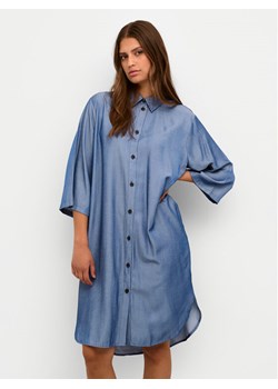 Kaffe Sukienka koszulowa Leonora 10508304 Niebieski Loose Fit ze sklepu MODIVO w kategorii Sukienki - zdjęcie 181035478