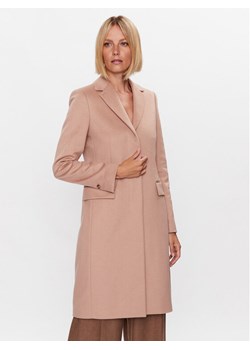 Calvin Klein Płaszcz wełniany K20K205670 Beżowy Regular Fit - id: 0000302250936 - marki Calvin Klein - 181035986 Calvin Klein Płaszcz wełniany K20K205670 Beżowy Regular Fit ze sklepu MODIVO w kategorii Płaszcze damskie - zdjęcie 181035986