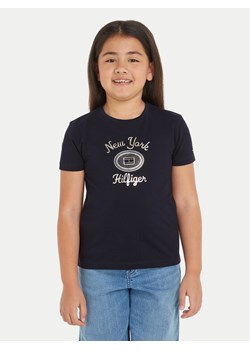 Tommy Hilfiger T-Shirt KG0KG08007 Granatowy Regular Fit - id: 0000303864941 - marki Tommy Hilfiger - 181036009 Tommy Hilfiger T-Shirt KG0KG08007 Granatowy Regular Fit ze sklepu MODIVO w kategorii Bluzki dziewczęce - zdjęcie 181036009