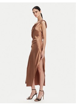 PINKO Sukienka koktajlowa 104986 A2GZ Brązowy Regular Fit ze sklepu MODIVO w kategorii Sukienki - zdjęcie 181036208