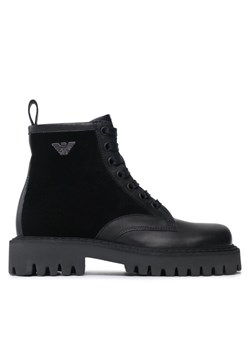 Emporio Armani Trapery X4M383 XN630 K001 Czarny ze sklepu MODIVO w kategorii Buty zimowe męskie - zdjęcie 181036215