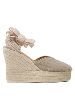 Manebi Espadryle Heart-Shaped Wedge Espadrilles O 7.1 WH Beżowy ze sklepu MODIVO w kategorii Espadryle damskie - zdjęcie 181036295