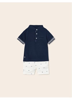 Mayoral Komplet polo i spodenki 1296 Biały Regular Fit ze sklepu MODIVO w kategorii Komplety niemowlęce - zdjęcie 181036296