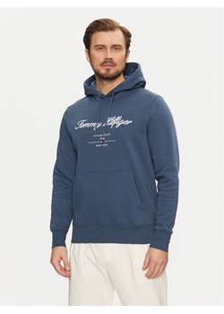 Tommy Hilfiger Bluza Script Logo MW0MW33631 Niebieski Regular Fit ze sklepu MODIVO w kategorii Bluzy męskie - zdjęcie 181036515