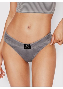 Calvin Klein Swimwear Dół od bikini KW0KW01719 Szary ze sklepu MODIVO w kategorii Stroje kąpielowe - zdjęcie 181036807