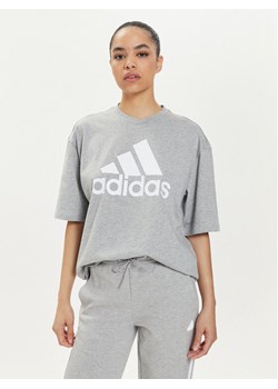 adidas T-Shirt Essentials Big Logo IL3322 Szary Loose Fit ze sklepu MODIVO w kategorii Bluzki damskie - zdjęcie 181036816