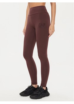 EA7 Emporio Armani Legginsy 6DTP68 TJQFZ 1755 Brązowy Slim Fit ze sklepu MODIVO w kategorii Spodnie damskie - zdjęcie 181036865