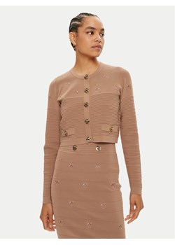 Pinko Kardigan Ciliegio 102881 A1LK Beżowy Regular Fit ze sklepu MODIVO w kategorii Swetry damskie - zdjęcie 181037209