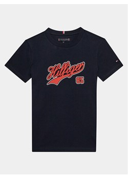 Tommy Hilfiger T-Shirt Hilfiger Script Tee S/S KB0KB08679 Niebieski Regular Fit ze sklepu MODIVO w kategorii T-shirty chłopięce - zdjęcie 181037337
