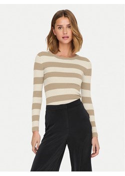 JDY Sweter Plum 15277223 Beżowy Regular Fit ze sklepu MODIVO w kategorii Swetry damskie - zdjęcie 181037459