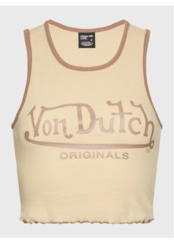 Von Dutch Top Ashley 6 231 045 Beżowy Slim Fit ze sklepu MODIVO w kategorii Bluzki damskie - zdjęcie 181037626