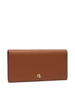 Lauren Ralph Lauren Duży Portfel Damski Slim Wallet 432802917010 Brązowy ze sklepu MODIVO w kategorii Portfele damskie - zdjęcie 181037896