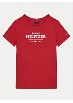 Tommy Hilfiger T-Shirt KB0KB09356 S Czerwony Regular Fit ze sklepu MODIVO w kategorii T-shirty chłopięce - zdjęcie 181037958