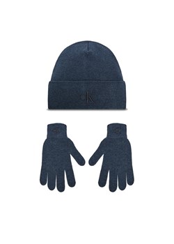 Calvin Klein Zestaw Czapka i Rękawiczki K50K512469 Niebieski ze sklepu MODIVO w kategorii Czapki zimowe męskie - zdjęcie 181038038